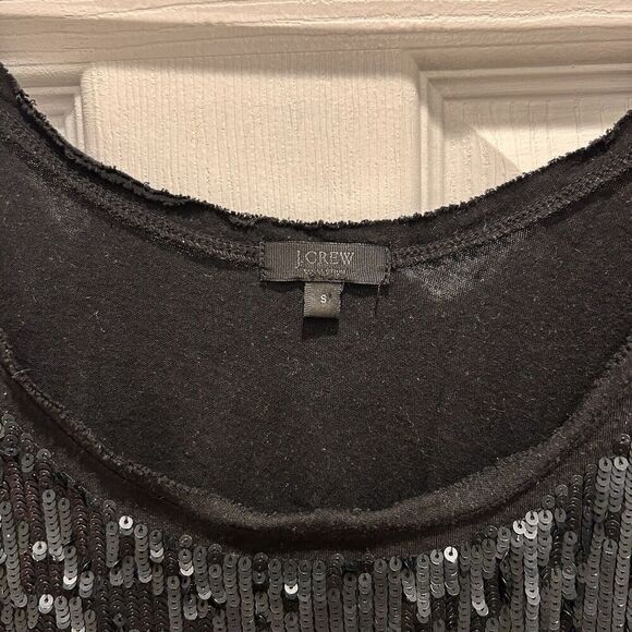 J Crew Women's Black Sequin Tank Top Women’s Small Whimsygoth Grunge - Picture 3 of 6